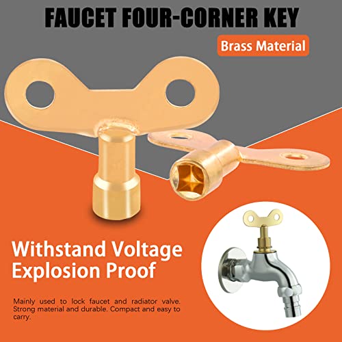 Tanstic 13Pcs Multi-functional Utility Kit - Includes 4-Way Spanner, Square Keys, Water Tap & Faucet Keys for Radiators, Gas & Electric Meter Boxes - Image 4