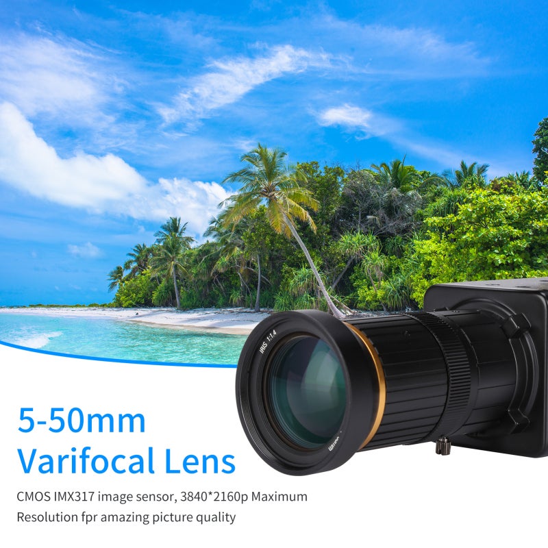 4K HD Webcam: 5-50mm Varifocal Lens 10X Digital Zoom - IMX317 CMOS Sensor Plug And Play For Video Conference Online Teaching Live Webcasting - Image 5