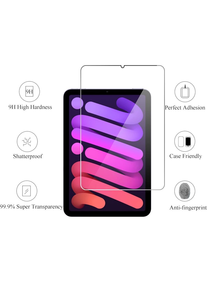 حزمة واحدة من واقي الشاشة لجهاز iPad Mini 7 (A17 Pro) 2024 و Mini 6 2021 بحجم 8.3 بوصة، زجاج مقسى لجهاز iPad Mini الجيل السابع/السادس A2993 A2995 A2996 - شفاف - Image 3