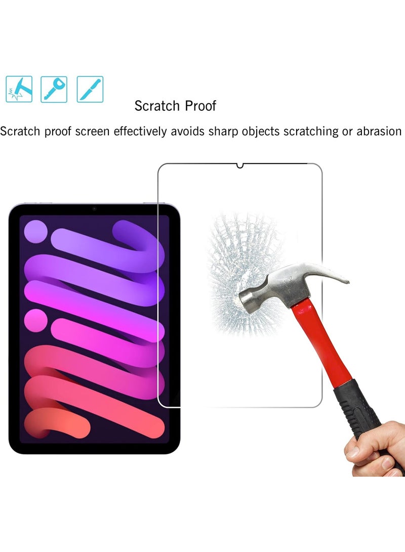 حزمة واحدة من واقي الشاشة لجهاز iPad Mini 7 (A17 Pro) 2024 و Mini 6 2021 بحجم 8.3 بوصة، زجاج مقسى لجهاز iPad Mini الجيل السابع/السادس A2993 A2995 A2996 - شفاف - Image 4