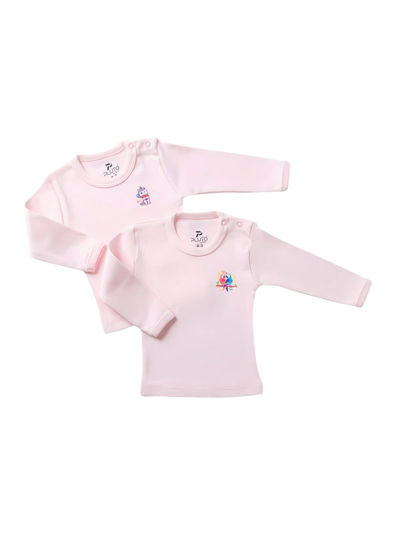 Pluto Pack of 3 Cotton Long Sleeve Undershirt for Baby - Image 2