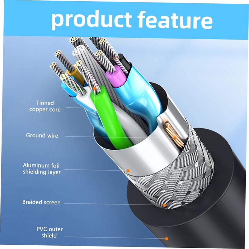 Double End USB Cable Male to Male Data Transfer Cord for Hard Drives Printers Cameras High Speed Construction Plated Connectors for Optimal Signal Clarity - Image 2