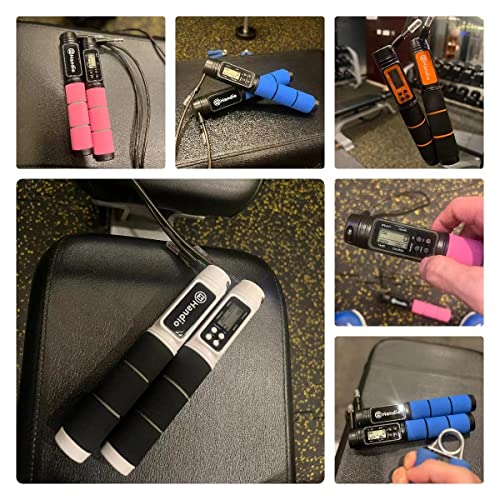 H HANDIO Jump Rope, H Handio Jump Rope with Counter, Workout Jumping Rope with Steel Ball Bearings, Adjustable Length Speed Skipping Rope for Men Women Kids Home Gym, Crossfit, Fitness Exercise - Image 5