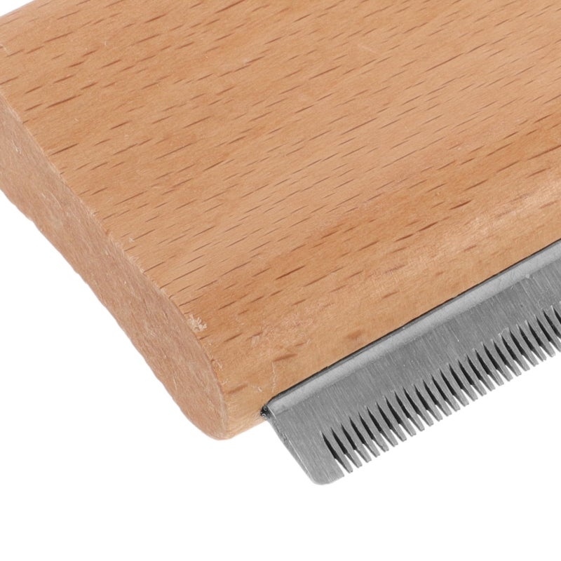 Wooden Handle Large 12 5cm Teeth Pet Horse Shedding Brush Grooming Comb for Farm Stable Body Cleaning - Image 4