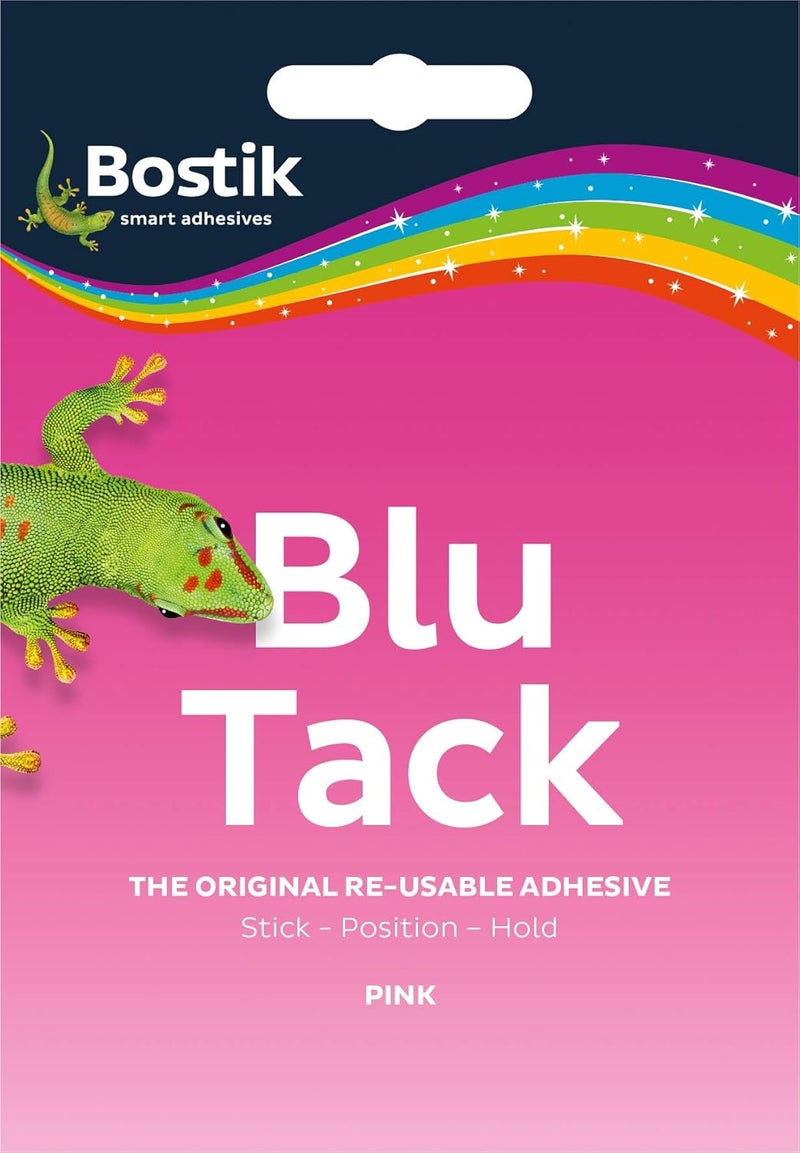 Bostik Blu Tack Reusable Adhesive - Pink Pack of 12 - Image 1