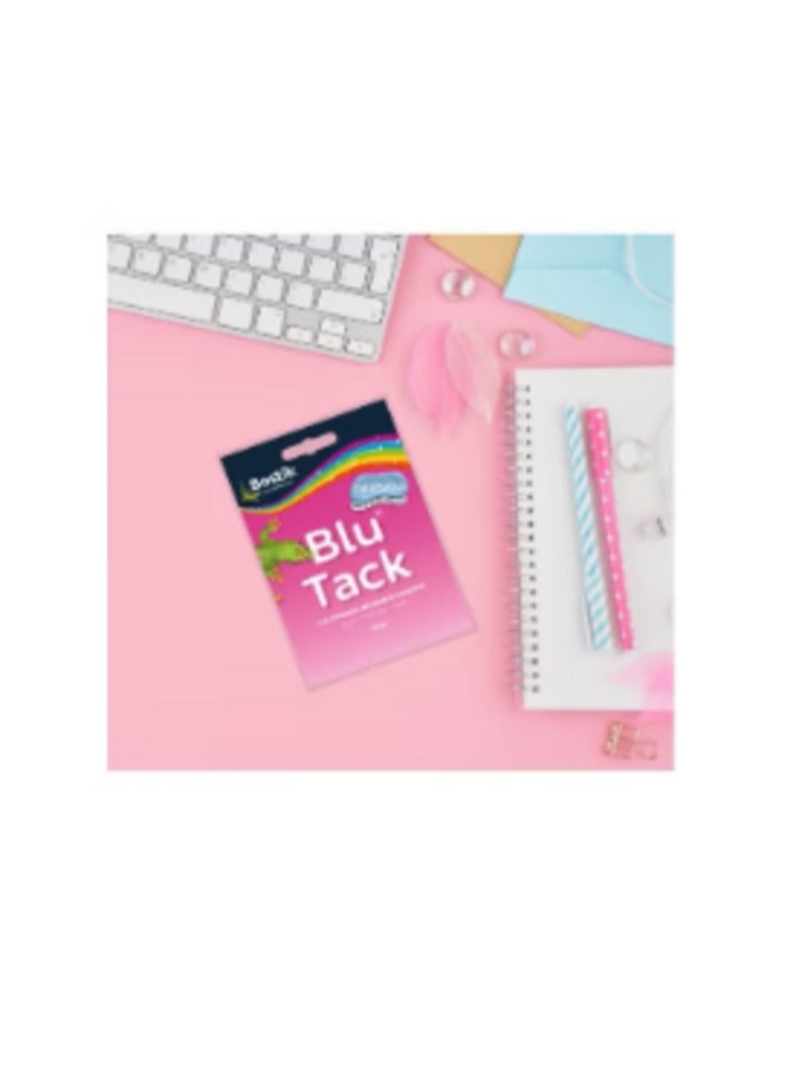 Blu Tack Original Reusable Blue Tack Adhesive Pink Color (Pack of 12)