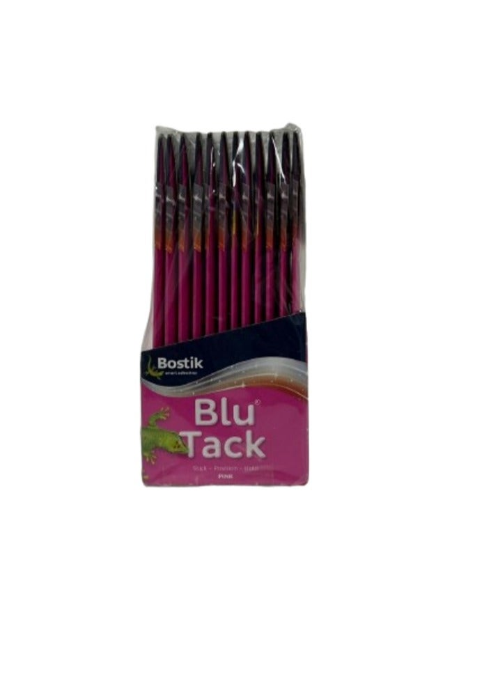 Blu Tack Original Reusable Blue Tack Adhesive Pink Color (Pack of 12)