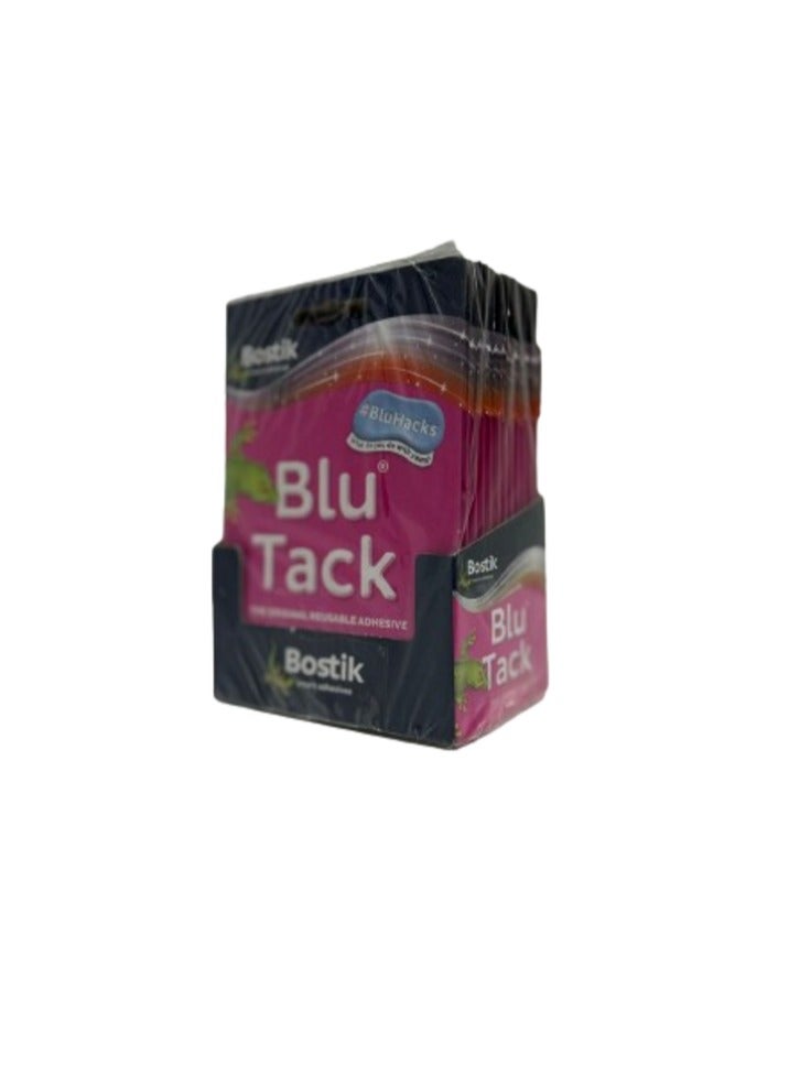 Blu Tack Original Reusable Blue Tack Adhesive Pink Color (Pack of 12)