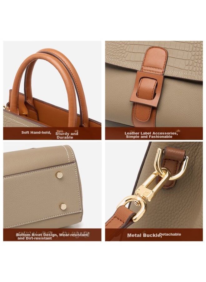 ZOOLER Zhuer Women's Handbag , Cowhide Ladies' Tote Bag, Light Luxury Crossbody Bag, Mom Bag, Qixi Gift For Wife - Image 3