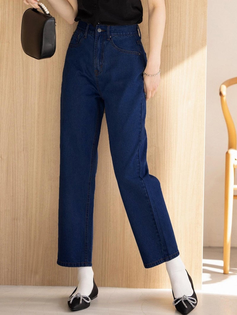 KOTTY Women Regular High Rise Dark Blue Jeans - Image 3