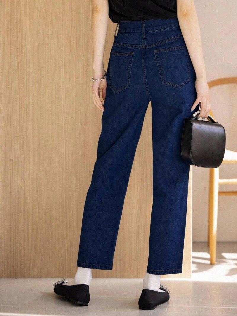 KOTTY Women Regular High Rise Dark Blue Jeans - Image 4