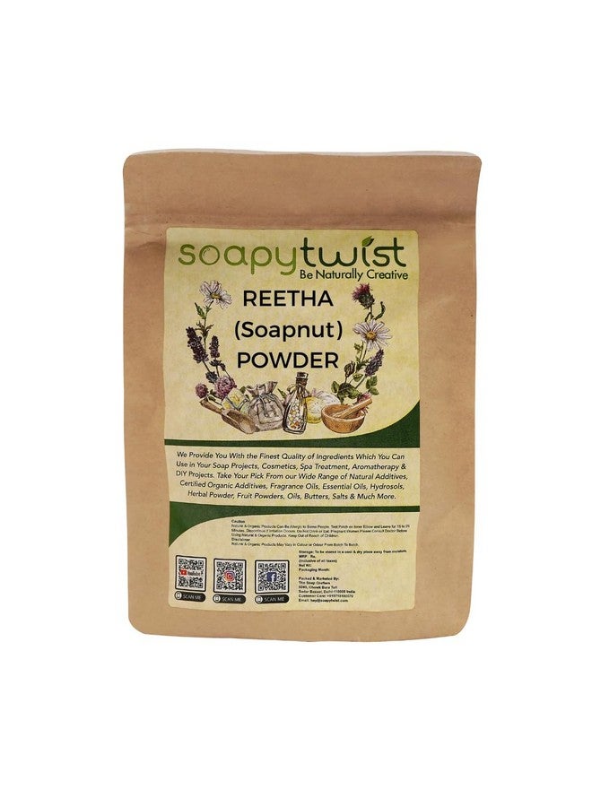 Soapy Twist Reetha (Soapnut) Powder - 100g for Hair Care and Skin Care - Image 1