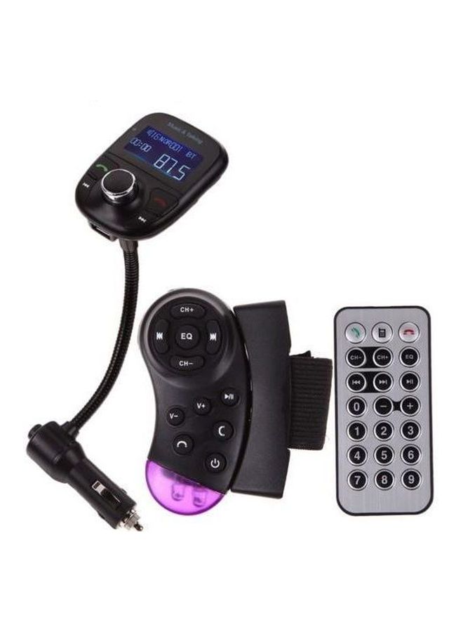NIBEMINENT Bluetooth And FM Transmitter Car Kit With Steering Wheel Remote - Image 2