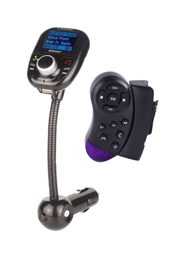 NIBEMINENT Bluetooth And FM Transmitter Car Kit With Steering Wheel Remote - Image 1