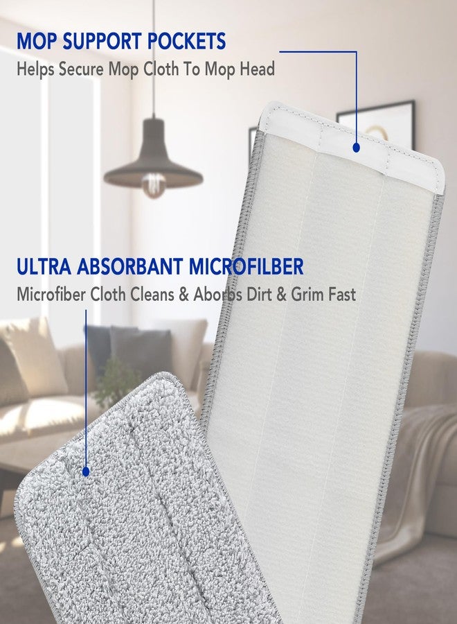BeiLan Microfiber Cleaning Pads: 10 Pack 13" X 4.9" Washable for Floor Cleaning Compatible with Tethys & Most 13 Inch Flat Mops - Replacement for Mop Bucket Set - Image 2