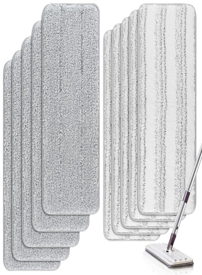 BeiLan Microfiber Cleaning Pads: 10 Pack 13" X 4.9" Washable for Floor Cleaning Compatible with Tethys & Most 13 Inch Flat Mops - Replacement for Mop Bucket Set - Image 1