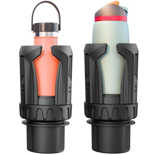 Cup Holder Expander Automatic Car Cup Holder Expander Holds Large Water Bottles for Yeti Stanley Owala Travel Tumbler  Mugs Adjustable Arms  Extendable Base Insert Accessories CUP03G 2PACK
