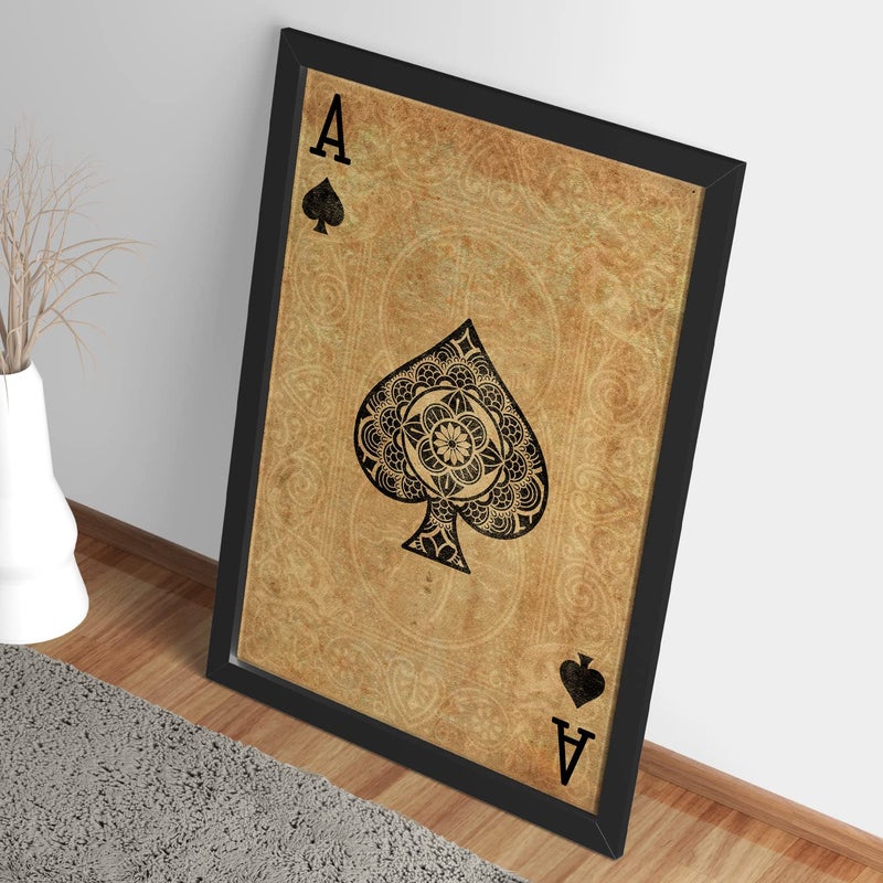 Ritwika's Ritwikas Premium Artwork Of Jack Of Diamond Card Framed Wall Painting For Decorating Your Space Gift Size 135 x 95 Inch Set of 1 01 SPADE ACE - Image 3