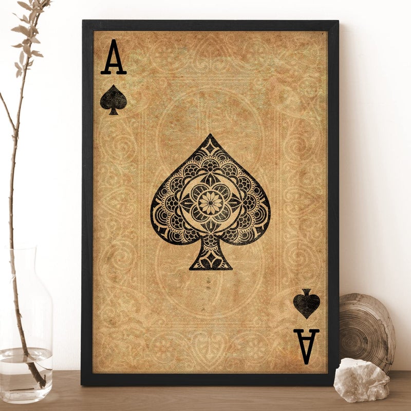 Ritwika's Ritwikas Premium Artwork Of Jack Of Diamond Card Framed Wall Painting For Decorating Your Space Gift Size 135 x 95 Inch Set of 1 01 SPADE ACE - Image 2