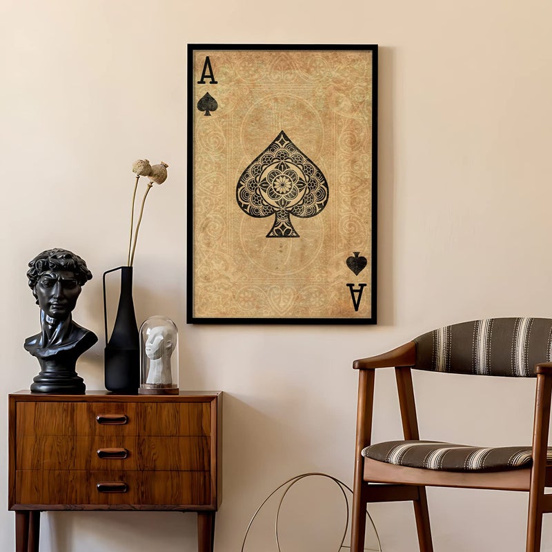 Ritwika's Ritwikas Premium Artwork Of Jack Of Diamond Card Framed Wall Painting For Decorating Your Space Gift Size 135 x 95 Inch Set of 1 01 SPADE ACE - Image 5