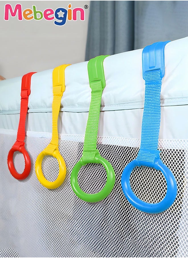 MEBEGIN - Baby Bed Crib Pull Rings Cot Hanging Rings Walking Assistant for Infant Baby Toddler 4 Colors - Image 1