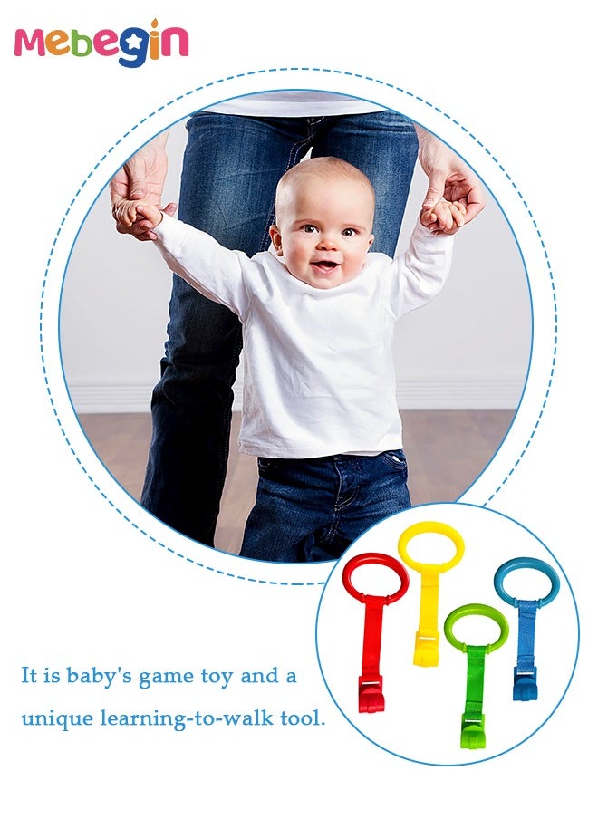 MEBEGIN - Baby Bed Crib Pull Rings Cot Hanging Rings Walking Assistant for Infant Baby Toddler 4 Colors - Image 1