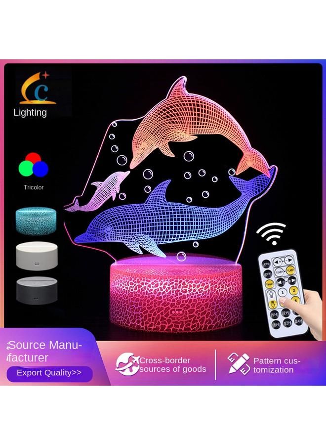 Bluejw Specialized E-commerce Animal Series 3D Night Light Colorful Touch Remote Control Desk Lamp Acrylic Bedside Atmosphere Lamp - Image 2
