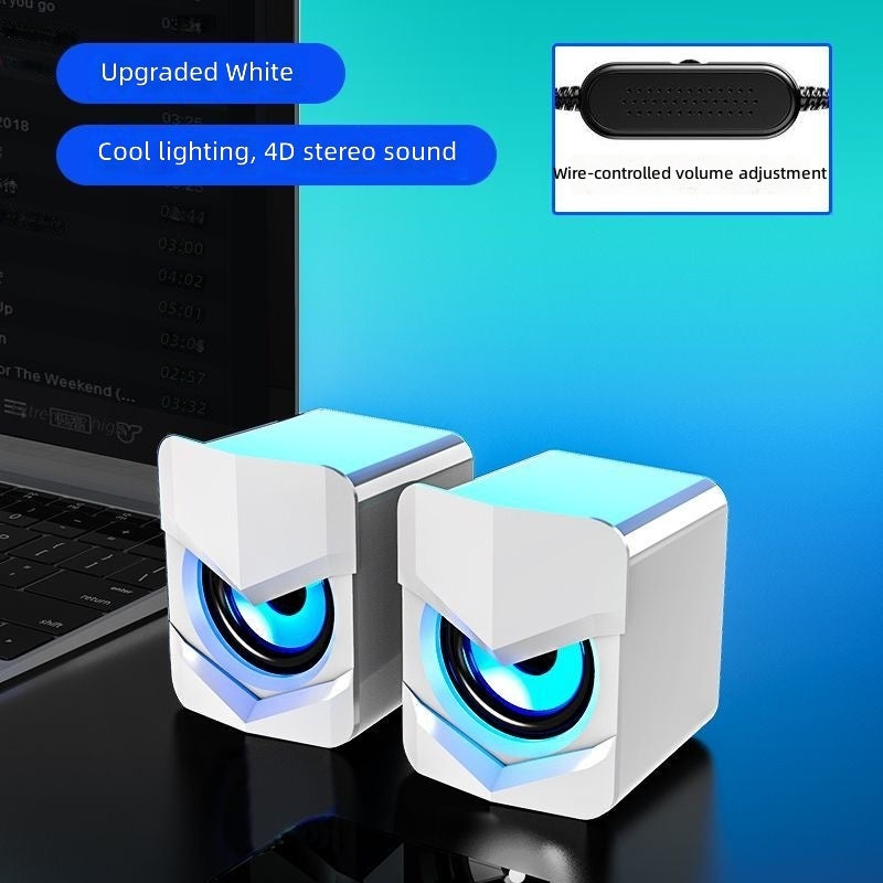 Compact Desktop Speaker for Home & Office - USB & 3.5mm Wired Connection - Image 1