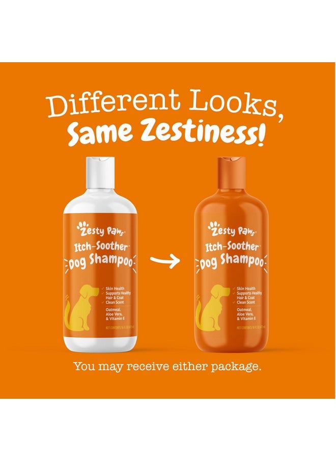 Zesty Paws Dog Shampoo With Oatmeal & Aloe Vera  Grooming Pet Wash For Itchy & Sensitive Skin + Dandruff & Coat  Gentle Anti Itch Formula  Vanilla Bean Scent  16 Oz  - Image 4