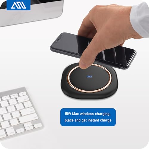 ANNQUAN Motorized Pop Up Countertop Receptacle with 15W Wireless Charger,Max 20W Power Delivery,3.15" Automatic Pop Up Electrical Outlet with 4 Outlets 4 USB Ports for Home Office Kitchen - Image 5