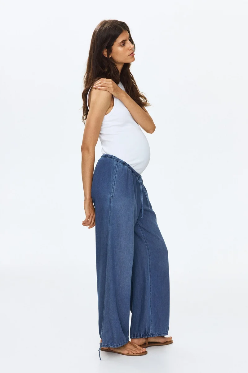 H&M MAMA Balloon-leg denim trousers