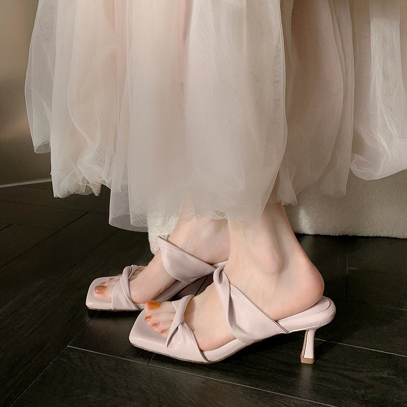 2023 Chic Simple Summer Slide Sandals for Women Purple  - Image 5