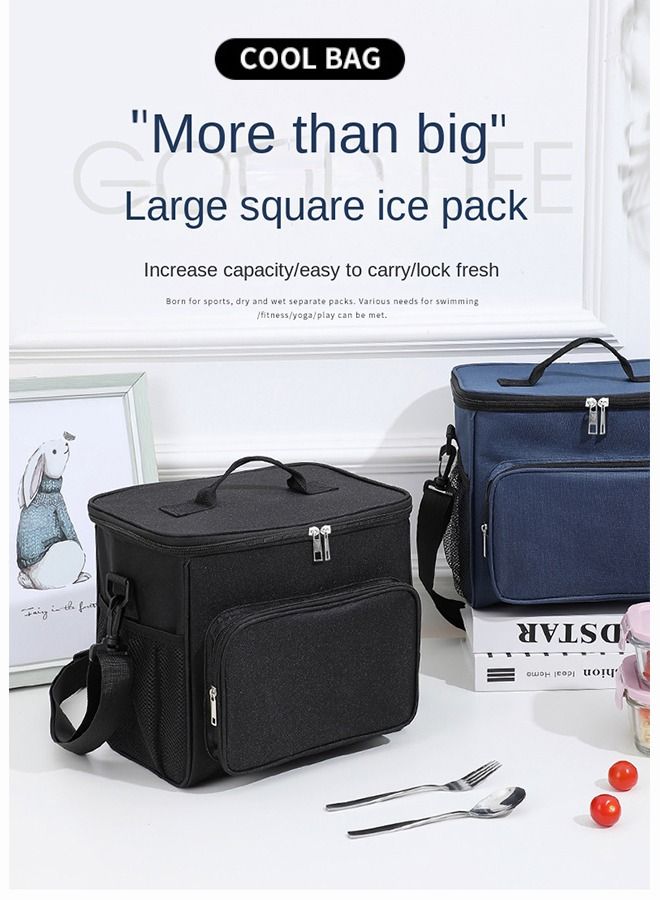 HOMESTAR Insulated Lunch Bag - Large Capacity Leakproof Cooler with Adjustable Shoulder Strap Reusable Box for Student, Men, Women, Outdoor, Office, Picnic  - Image 2