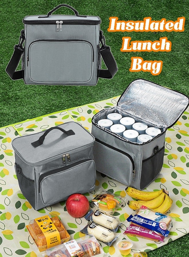 HOMESTAR Insulated Lunch Bag - Large Capacity Leakproof Cooler with Adjustable Shoulder Strap Reusable Box for Student, Men, Women, Outdoor, Office, Picnic  - Image 1