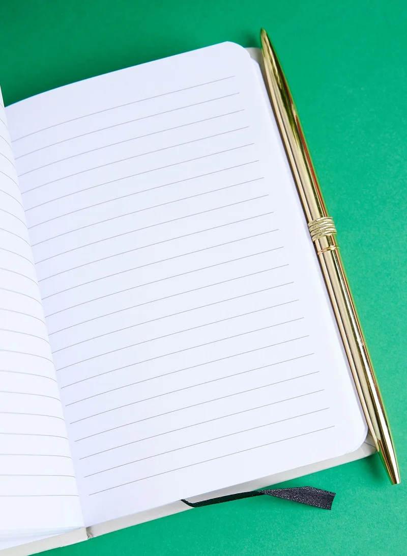 Back to school kit A6 Hardcover Notebook With Metallic Pen