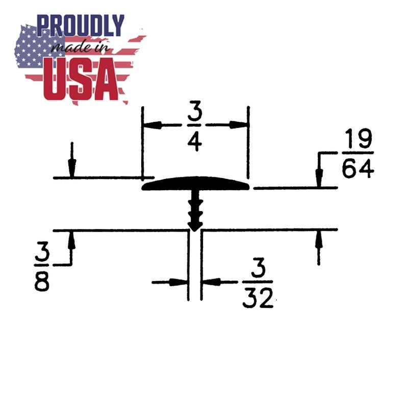 Outwater Plastic T molding 3/4 Inch Wide Natural Maple Woodgrain Flexible Polyethylene Center Barb Tee Moulding 25 Foot Coil - Image 2