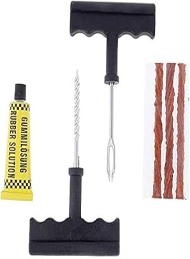 LAWAZIM Tubeless Tire Tyre Puncture Plug Repair Tool Kit for Auto, Bike or Cars by Lawazim