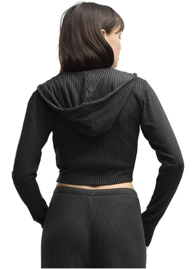 Puma Essentials Ribbed Full-Zip Slim Hoodie Women