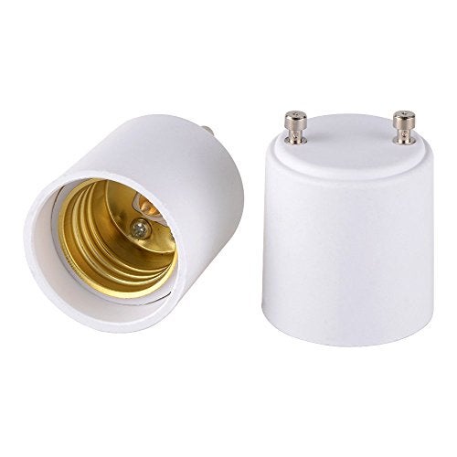 Onite GU24 to E27 E26 Adapter for LED Bulb, GU24 to Medium Base Converts Your Pin Base Fixture to Standard Screw-in Lamp Socket 2 Pack - Image 1