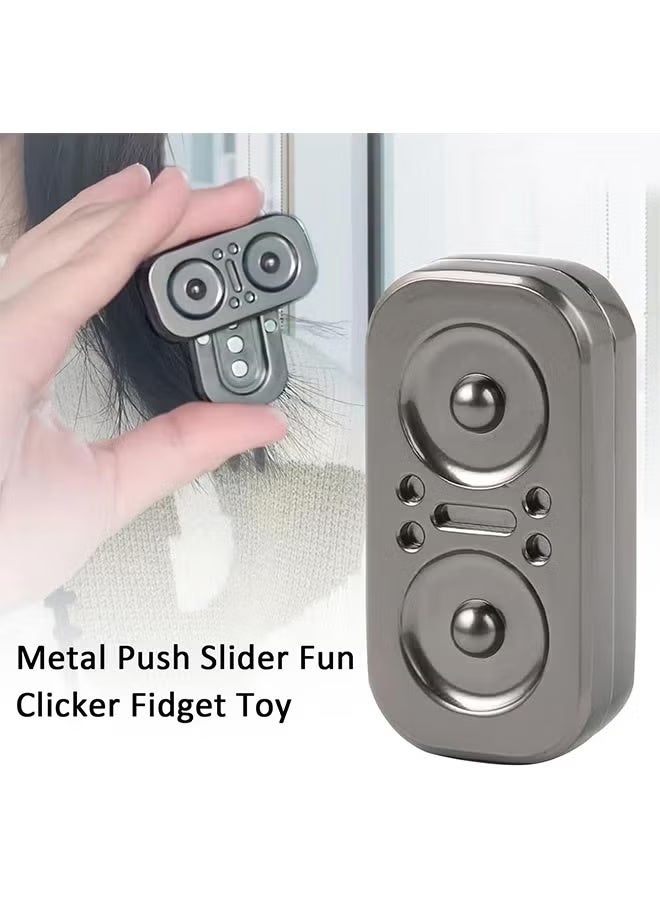 جيكومو ألعاب EDC Fidget Slider Fidget Toy تخفيف التوترللبالغين من المعدن مع خاصية الدفع والسحب والدورانواضطراب فرط الحركة ونقص الانتباه، ألعاب Fidgetترفيهية، ألعاب مكتبية لأعياد الميلاد، هدايا إبداعيةللأب والزوج والصديق - Image 2