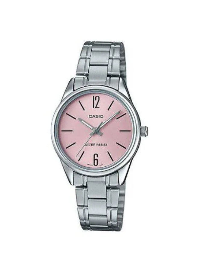 CASIO Women's Analog Display Watch With Silver Stainless Steel Strap - LTP-V005D-4BUDF