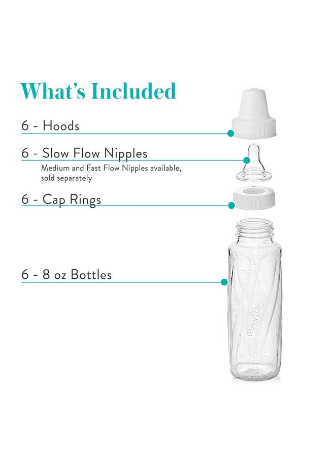 Evenflo Feeding Classic Glass Twist Bottles 8 Ounce (Pack Of 6)Clear1018611 - Image 3