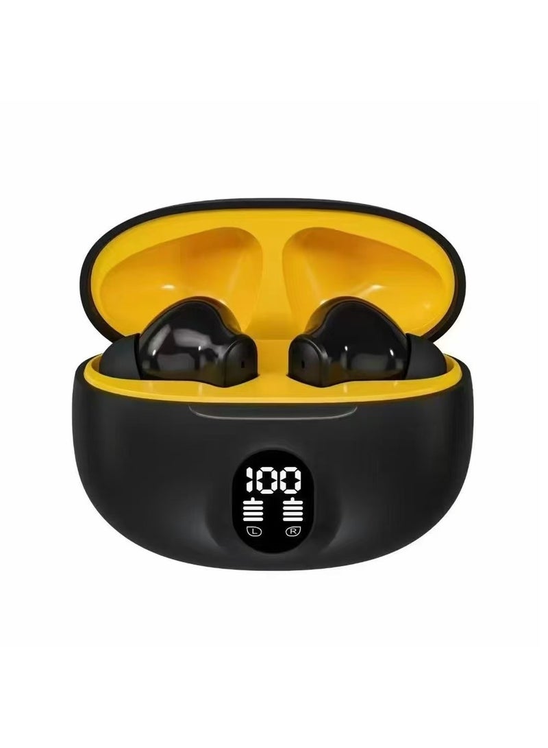 فولينيكس سماعة اذن لاسلكية Air Buds سماعة بلوتوث  مزودة بتقنية البلوتوث ومقاومة للماء وشاشة رقمية تعمل بتقنية إلغاء الضوضاء ANC TWS وبلوتوث 5.4 مريحة - أسود - Image 1