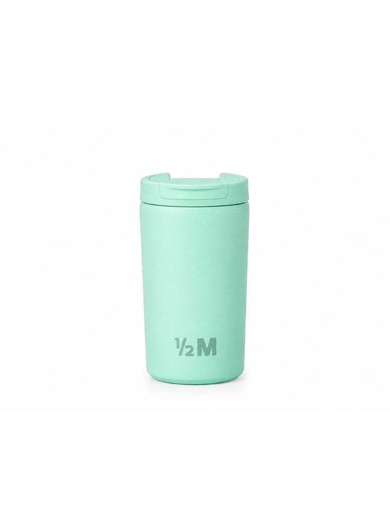Half Million 360ml Half Million Mug Travel Coffee Cup with Lid Reusable Portable Drink Cup for Coffee Tea & Daily Use (light turquoise) - Image 1