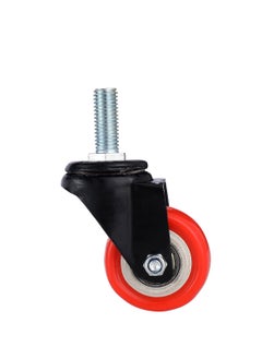 BMB tools 2-Piece 50mm Orange PVC Double Ball Bearing Caster - Swivel - Screw M12  - Image 2