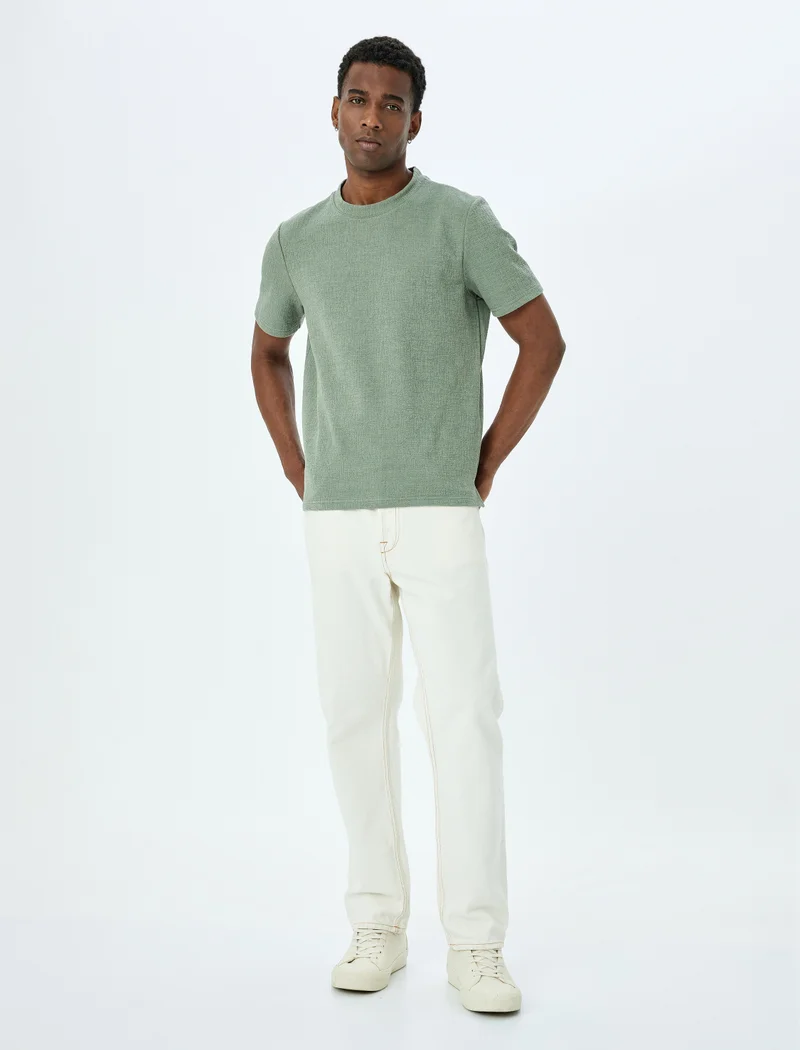 كوتون Crew Neck T-Shirt