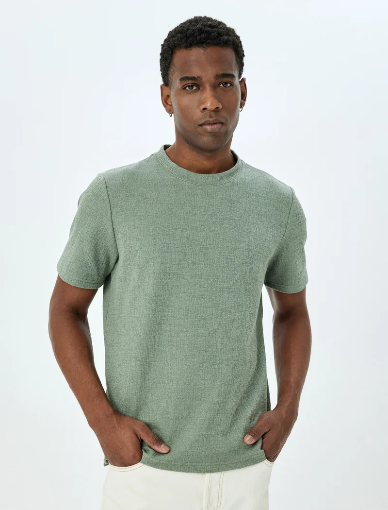 كوتون Crew Neck T-Shirt