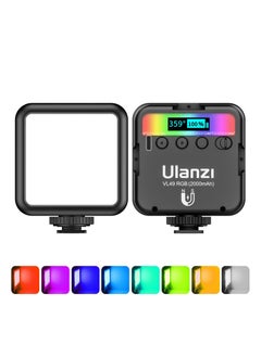 Ulanzi ULANZI VL49 RGB Video Lights, LED Camera Light 360° Full Color Portable Photography Lighting w 3 Cold Shoe, 2000mAh Rechargeable CRI 95+ 2500-9000K Dimmable Panel Lamp Support Magnetic Attraction  - Image 1