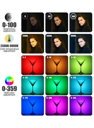 مصابيح فيديو ULANZI VL49 RGB Lights، إضاءة كاميرا LED للتصوير الفوتوغرافي محمولة بزاوية 360 درجة بالألوان الكاملة مع 3 فتحات باردة، 2000 مللي أمبير قابلة لإعادة الشحن CRI 95+ 2500-9000K قابلة للتعتيم تدعم الجذب المغناطيسي - view 3