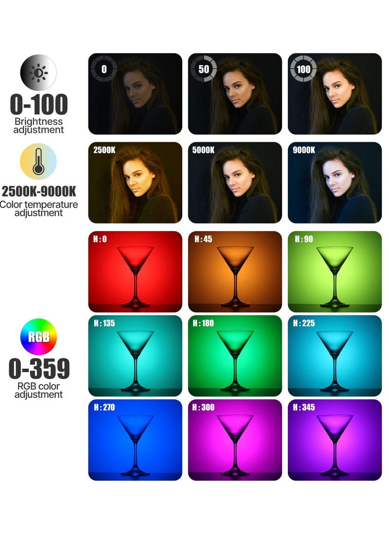 Ulanzi ULANZI VL49 RGB Video Lights, LED Camera Light 360° Full Color Portable Photography Lighting w 3 Cold Shoe, 2000mAh Rechargeable CRI 95+ 2500-9000K Dimmable Panel Lamp Support Magnetic Attraction  - Image 3